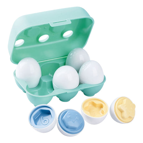 Clasificador de formas de huevos arcoíris Playgo - 13 piezas