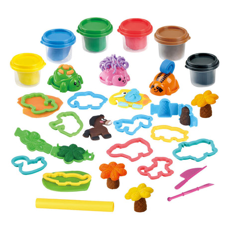 Juego de arcilla Playgo isla animal. 6 vasijas de barro