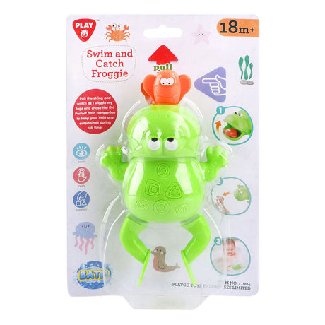 Juguetes de baño Playgo atrapan y nadan rana - 2 partes.