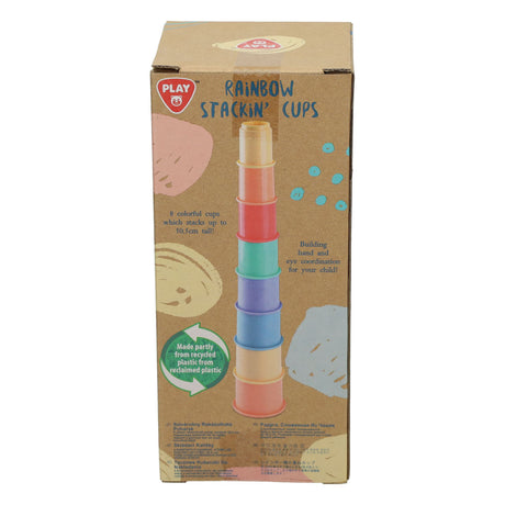 Bloques apilables Playgo arcoiris - 8 piezas.