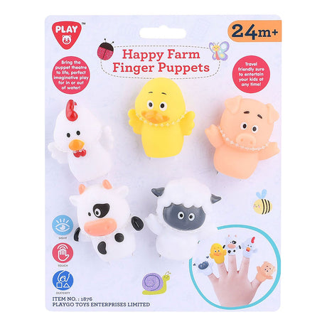 Playgo marionetas de dedo animales de granja - 5 uds.