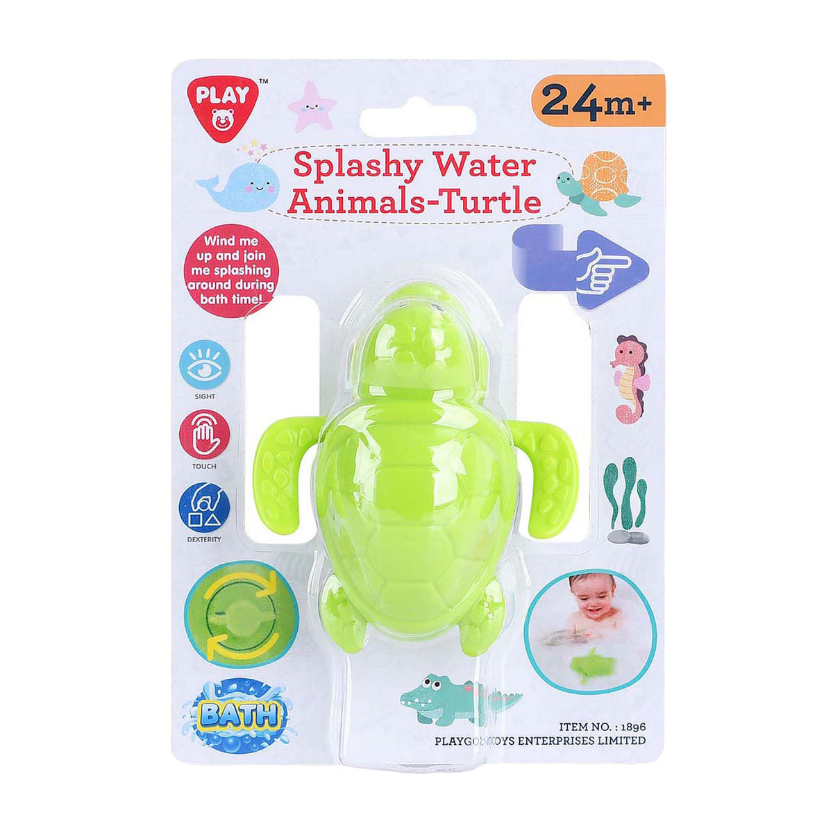 Playgo juguete de baño animal salpicando agua tortuga