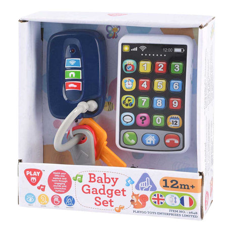 Juego de juguetes para bebé Playgo, móvil, llaves de coche, sonido interactivo.