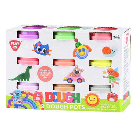 Playgo clay set 9 colores neón - 9x56gram
