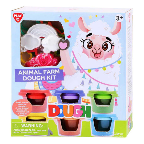 Set de arcilla Playgo animales de granja - 6 vasijas de barro