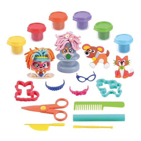 Set de arcilla para peluquero de mascotas Playgo junior - 6 vasijas de barro