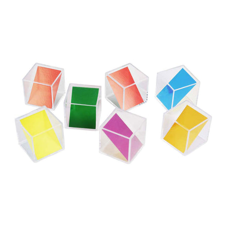 Lobbes cubos de colores transparentes - 5 cm - 18 piezas -
