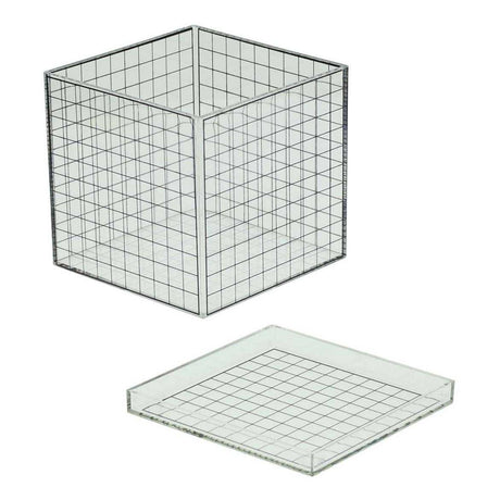 Cubo de rejilla 3D transparente pesca Albatros - 10x10x10 cm