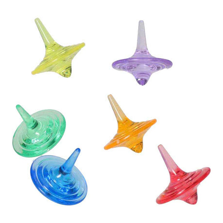 Peonzas transparentes de colores, 26 piezas