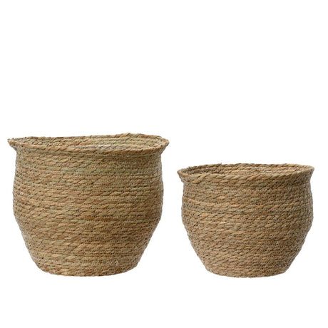 Juego de maceteros Decoris de plástico reciclado l.dia32cm s.dia27cm para interior o exterior hecho a mano