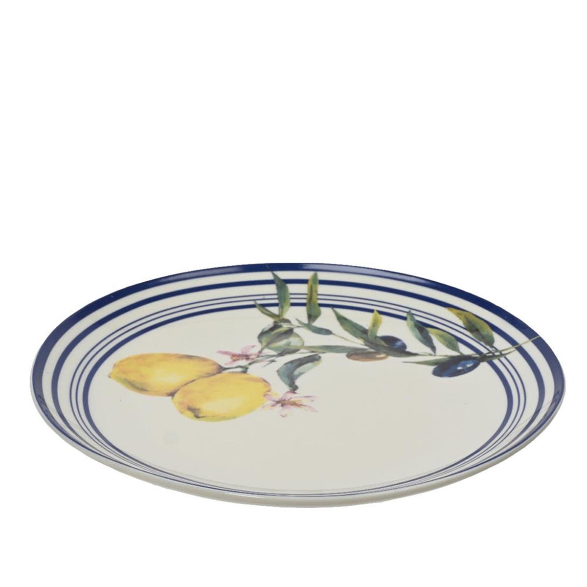 Plato decoris con decoración limón porcelana dia.20,3x2cm