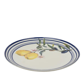 Plato decoris con decoración limón porcelana dia.20,3x2cm