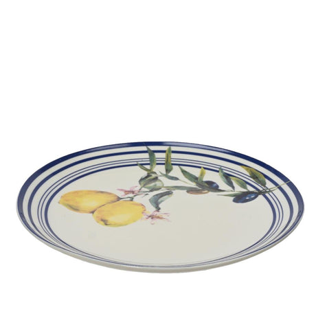 Plato decoris con decoración limón porcelana dia.20,3x2cm