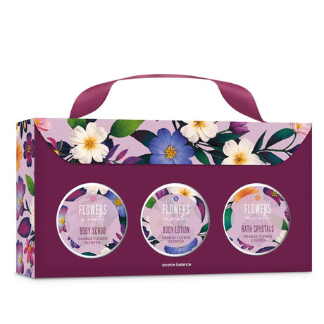 Source set de regalo de baño balance flores en flor 3 piezas