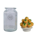 Tarro para guardar limones Decoris de vidrio y loza, diámetro 11x27 cm