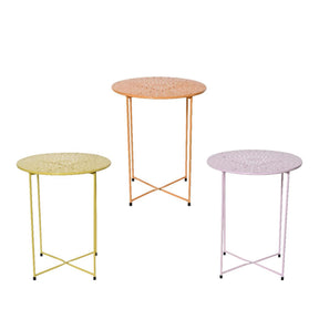 Decoris mesa auxiliar hierro interior ø40cm x h.48cm color pastel
