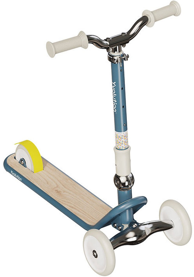 Yvolution - scooter planeador clásico – azul – plegable y ajustable