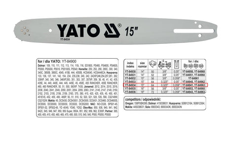 Yato kettinggeleiding 38cm 64 325 1,5