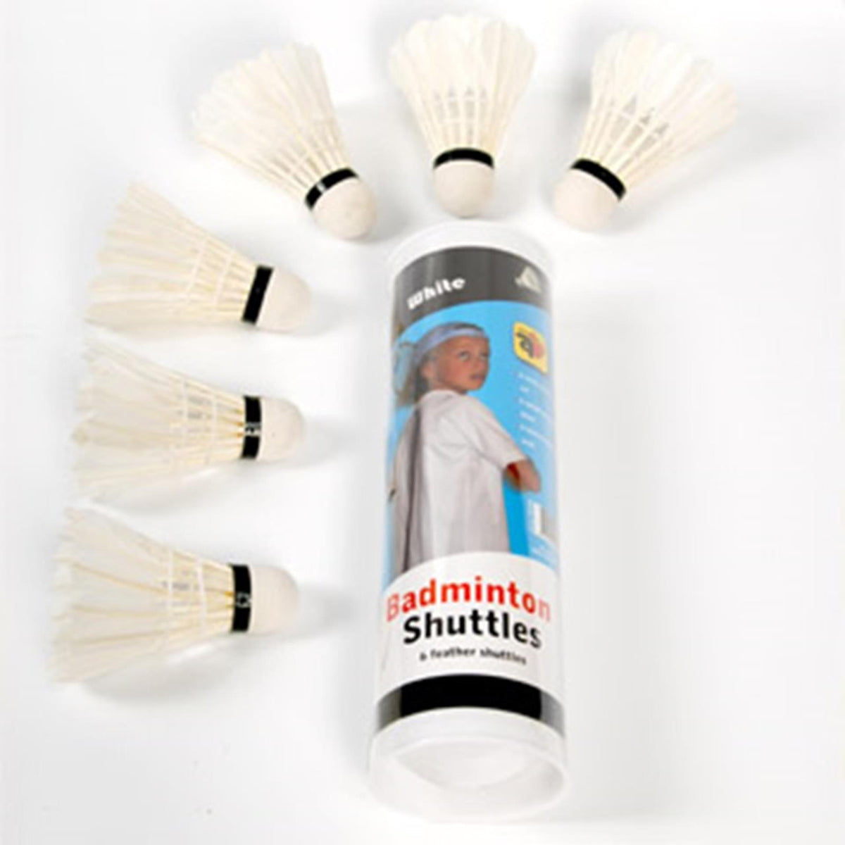 Plumas de volante Engelhart blancas.