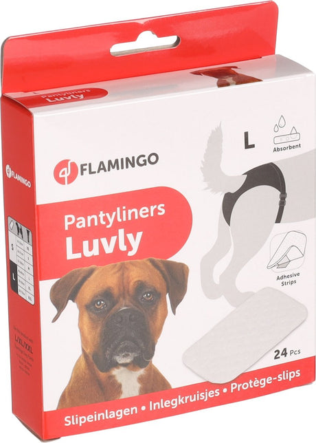 Salvaslip Flamingo para perro – pantalones térmicos para perros – luvly white l – 24 piezas – para mayor comodidad en el calor