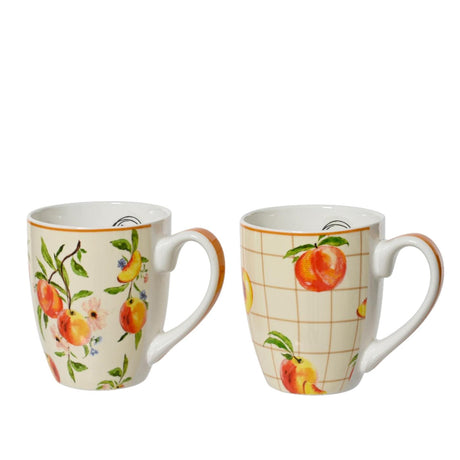 Taza Decoris porcelana 400ml ø9x10,6cm melocotón