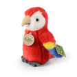Peluche guacamayo rojo 16 cm ecológico