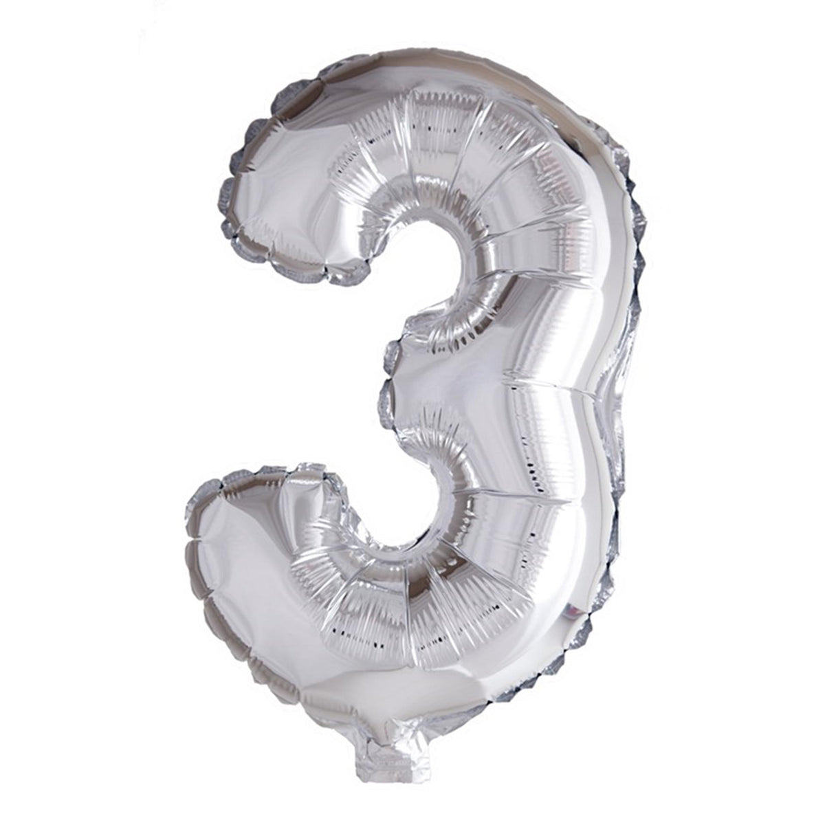 Globos globo foil número '3' plateado 40cm