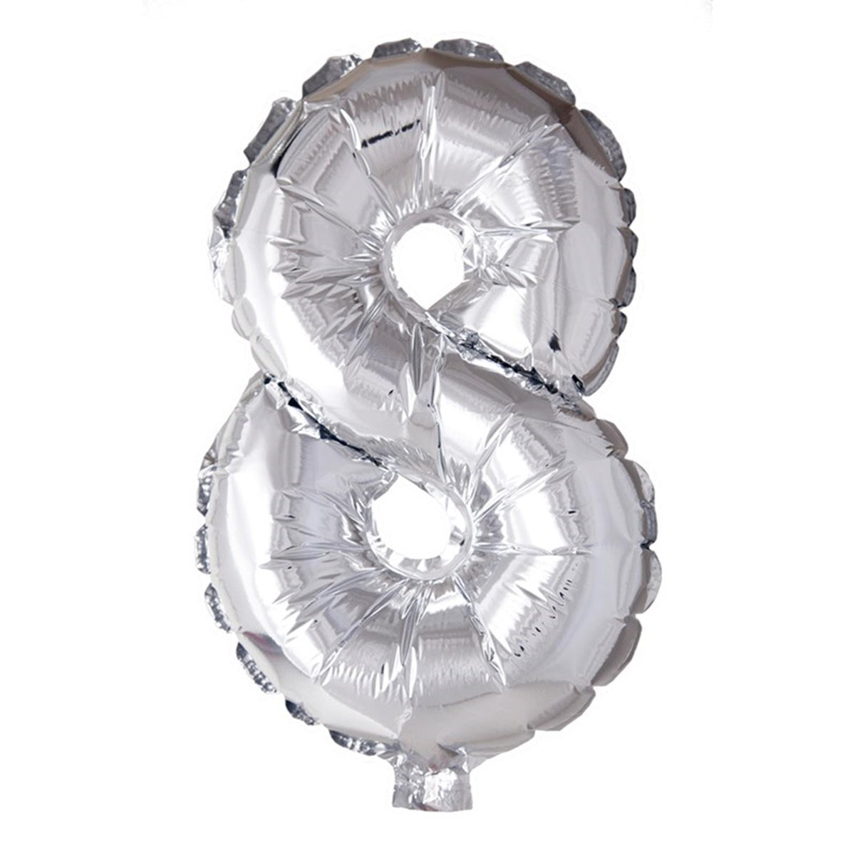 Globos número globo número '8' lámina plateada 40cm apto para helio