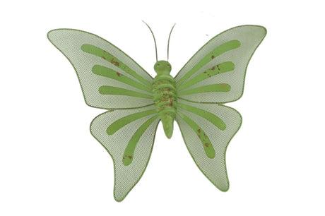 Hbx natural living deco mariposa fab 44x3,5x33cm metal verde