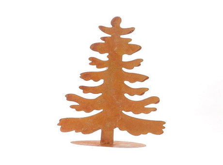 HBx estatua viviente natural árbol de Navidad metal óxido h30cm