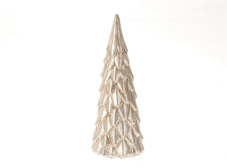 Hbx estatua viviente natural árbol de Navidad piedra del bosque 9,5x8x23cm plata