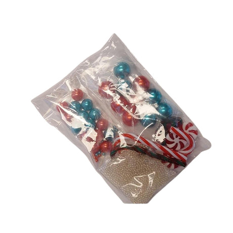 Hbx natural living deco cuentas de agua x-mas cheer bolsa a 120gr verde rojo