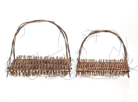 Hbx natural living cuenco decorativo 2 piezas musire natural 26x14x21cm y 30x22x27cm