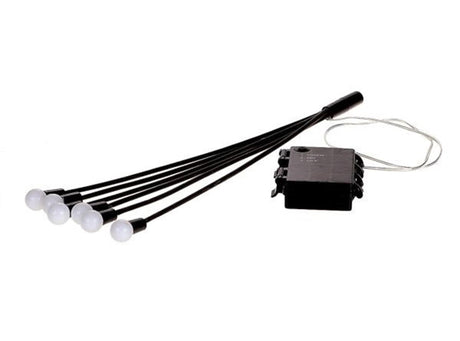 HBX Natural Living Luces navideñas LED flexibles luciérnaga en palo - 2 paquetes de iluminación