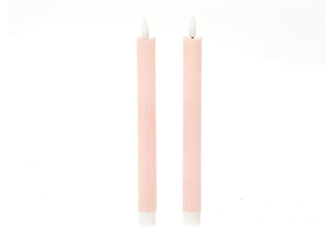 HBx natural living vela para cena llama led 24,5cm rosa
