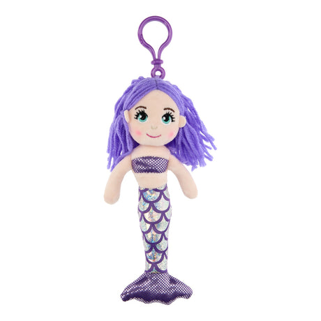 Llavero muñeca de trapo sirena, 21cm