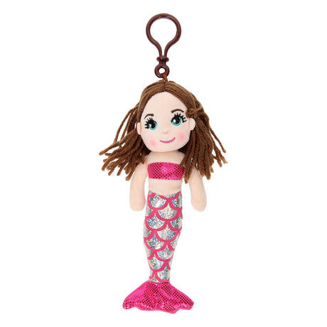 Llavero muñeca de trapo sirena, 21cm