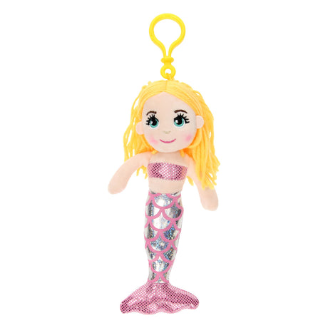 Llavero muñeca de trapo sirena, 21cm