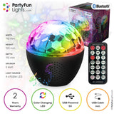 Partyfun luces partyfunlights - proyector de luz de estrellas con altavoz de fiesta bluetooth - 16 efectos de luz - control remoto - lámpara de proyector