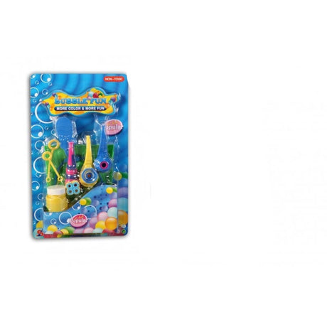 Set de soplado de burbujas de lujo de 8 piezas en tarjeta
