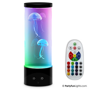 Partyfun enciende la lámpara de mesa medusa LED multicolor que funciona con batería 3XAA y USB