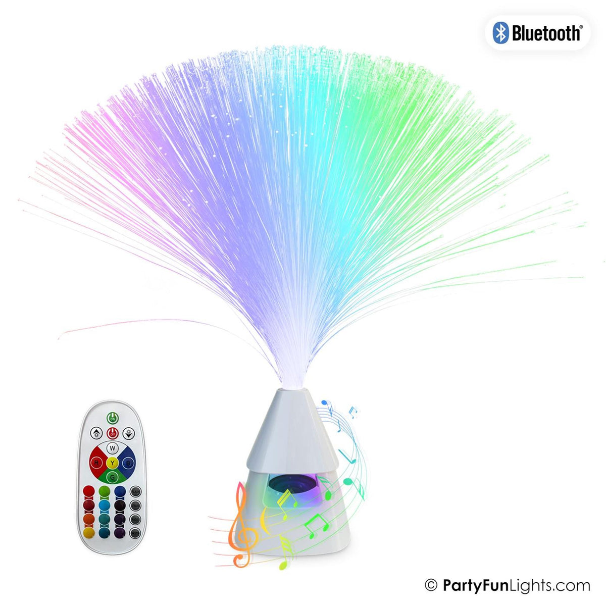 Partyfun enciende el cambio de color del altavoz del bluetooth del partido de la fibra óptica