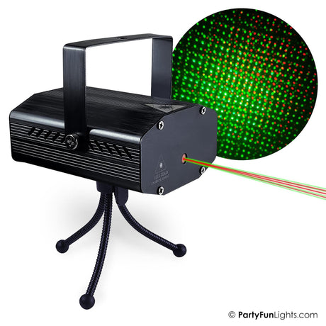 Luces divertidas de fiesta Luz láser LED con conexión USB rojo verde 5,2x11x9,2cm