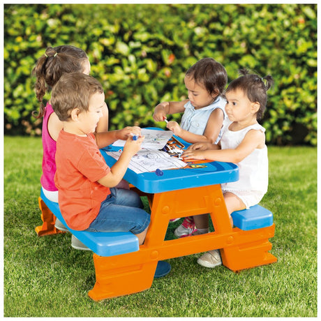 Mesa de picnic Dolu hot wheels azul naranja