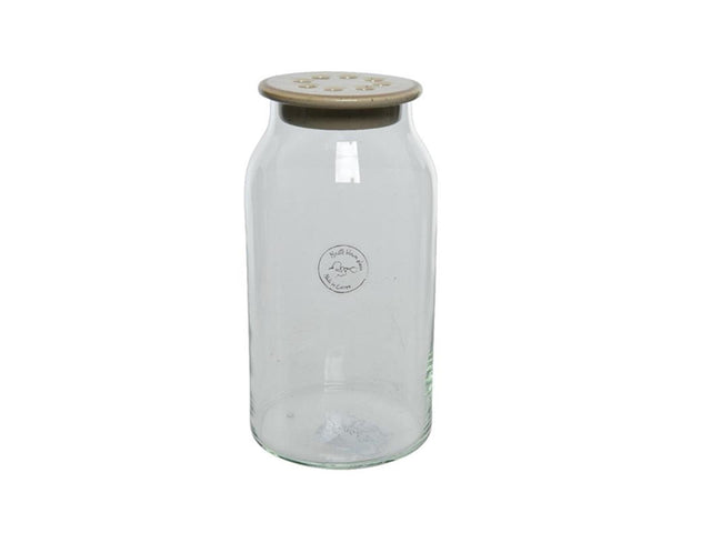 Decoris jarrón vidrio cerámica flores arreglar tapa cerámica ø11-h20cm