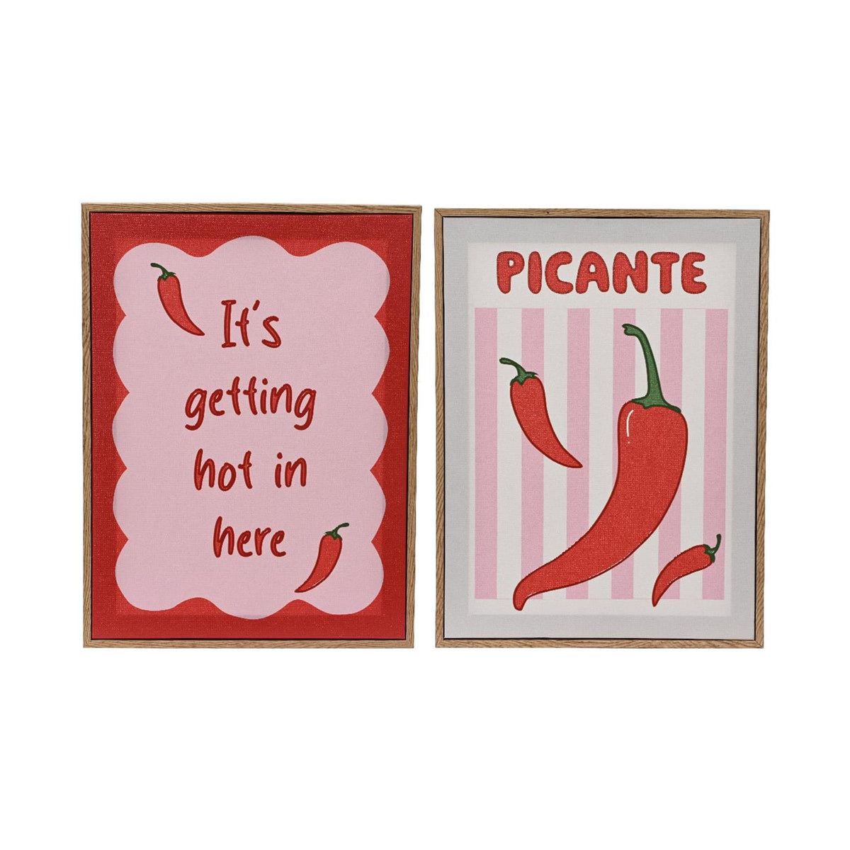Decoris wall deco lienzo pimienta 30x2.5x40cm 2 surtidos