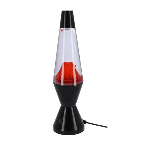 ¡Hora de fiesta! lámpara de lava volcán negro rojo