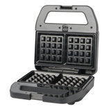 Juego de máquina para hacer gofres y sándwiches Daily Home negro