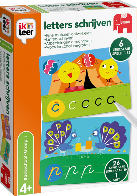 Juego educativo aprendo a escribir letras gigantes.