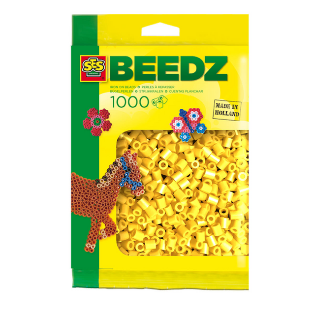 Cuentas termoadhesivas Ses - amarillo, 1000ud.
